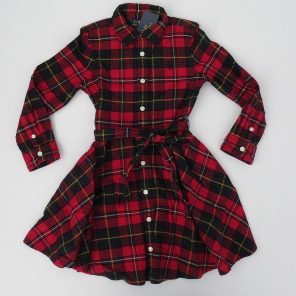 Ralph lauren plaid flannel shirtdress Clearance
